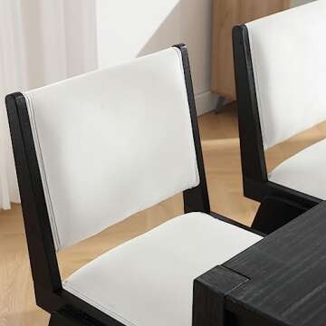 Elegant VESCASA Velvet Dining Chairs with Elegant Wood Legs