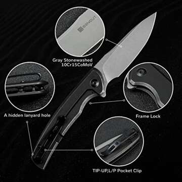 SENCUT Tynan Folding Pocket Knife - Versatile EDC Tool