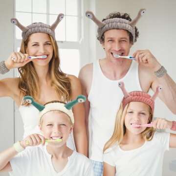 Canitor Snail Spa Headband Wrist Bands for Washing Face Makeup Headband Cute Animal Skincare Headban...