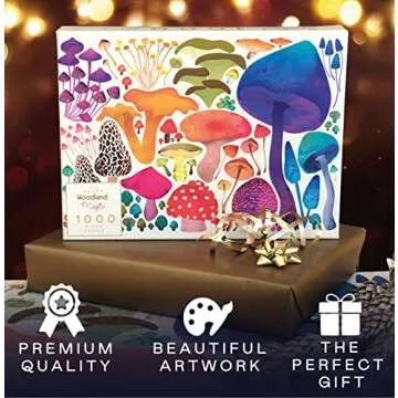 Elena Essex 1000 Piece Puzzle for Adults - Woodland Magic | Jigsaw Puzzles 1000 Pieces | Mushroom Toadstool Nature Wildlife Puzzle | 28x20inches