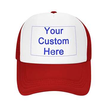 Personalized Custom Trucker Hats Caps Baseball Caps Visors Hats for Men Women with Picture Text Logo...