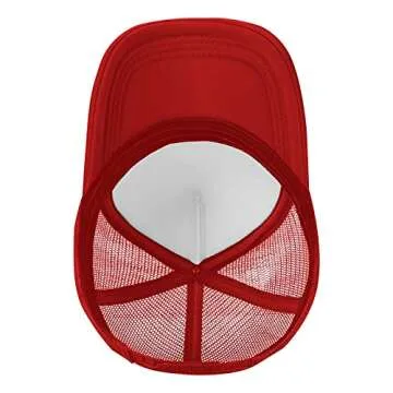 Personalized Custom Trucker Hats Caps Baseball Caps Visors Hats for Men Women with Picture Text Logo Travel Mesh Hat Cap Gift (Red)