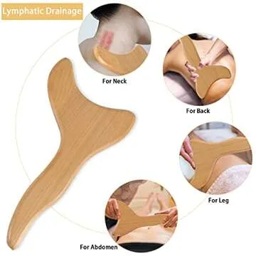 2 Pcs Wooden Gua Sha Tools for Lymphatic Drainage and Relaxation