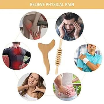2 Pcs Wooden Gua Sha Tools for Lymphatic Drainage and Relaxation
