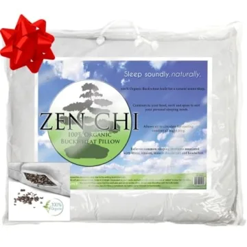 Zen Chi Organic Queen Size Buckwheat Pillow for Sleep