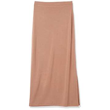 Daily Ritual Women's Supersoft Terry Side-Slit Column Skirt