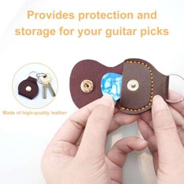 Valiayi Light Up Guitar Pick Holder, Acrylic Guitar Pick Display with Display and Wooden Base for Pi...