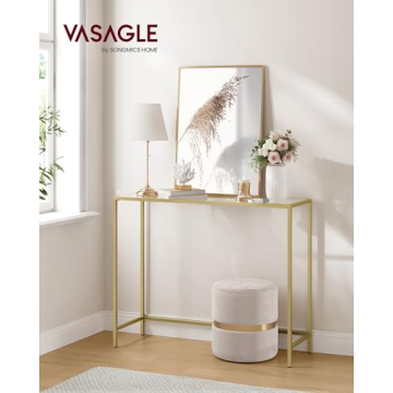 Stylish VASAGLE Glass Console Table for Modern Homes