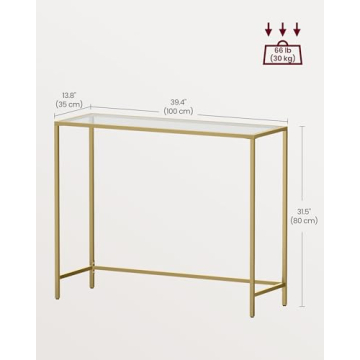 Stylish VASAGLE Glass Console Table for Modern Homes