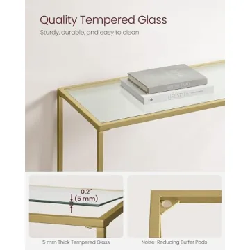 Stylish VASAGLE Glass Console Table for Modern Homes