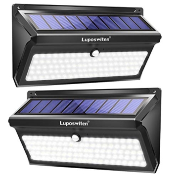 Luposwiten 100 LED Solar Lights Outdoor Waterproof - 2000 Lumens Solar Motion Lights Outdoor with 12...