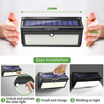Luposwiten 100 LED Solar Lights - Outdoor Motion Sensor
