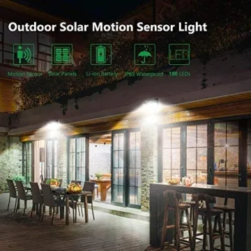 Luposwiten 100 LED Solar Lights - Outdoor Motion Sensor