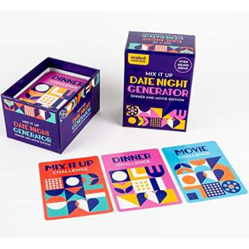 Date Night Ideas Generator Card Game - 100,000 Exciting Dinner Movie Challenges for Couples, Unique ...