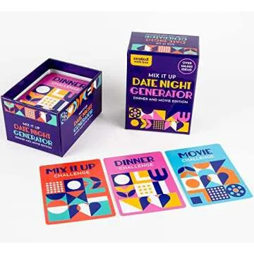 Date Night Ideas Generator Card Game - 100,000 Exciting Dinner Movie Challenges for Couples, Unique ...