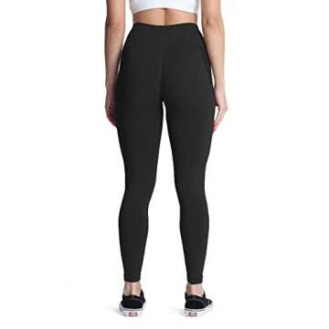Aoxjox Seamless Scrunch Legging for Women Asset Tummy Control Workout Gym Fitness Sport Active Yoga Pants 22'' (Black, Small)
