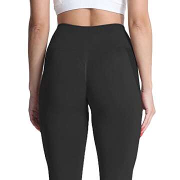 Aoxjox Seamless Scrunch Legging for Women Asset Tummy Control Workout Gym Fitness Sport Active Yoga Pants 22'' (Black, Small)