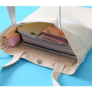 YISDZSW Aesthetic Canvas Tote Bag for Women - Stylish & Durable