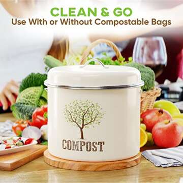 Third Rock Kitchen Compost Bin - Eco-Friendly Countertop Solution