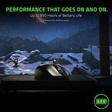 Razer Orochi V2 Mobile Wireless Gaming Mouse: Ultra Lightweight - 2 Wireless Modes - Up to 950hrs Battery Life - Mechanical Mouse Switches - 5G Advanced 18K DPI Optical Sensor - Classic Black