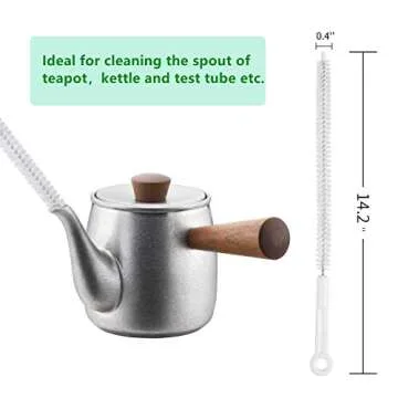 Jekayla 5 Pack Bottle Brush Cleaner, Bottle Brushes for Cleaning Baby Bottle and Straw, Water Bottle Cleaner Brush with Long Handle for Narrow Cup, Hydro Flask, Pipes, Kettle Spout Brushes