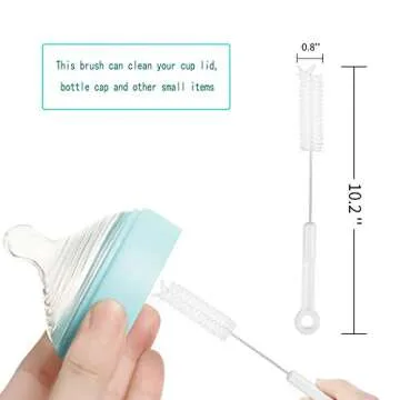 Jekayla 5 Pack Bottle Brush Cleaner, Bottle Brushes for Cleaning Baby Bottle and Straw, Water Bottle Cleaner Brush with Long Handle for Narrow Cup, Hydro Flask, Pipes, Kettle Spout Brushes