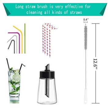 Jekayla 5 Pack Bottle Brush Cleaner, Bottle Brushes for Cleaning Baby Bottle and Straw, Water Bottle Cleaner Brush with Long Handle for Narrow Cup, Hydro Flask, Pipes, Kettle Spout Brushes