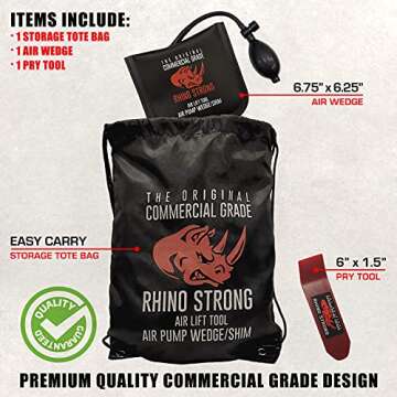 The Original Rhino Strong Commercial Grade Air Wedge Bag Pump Professional Leveling Kit & Alignment ...