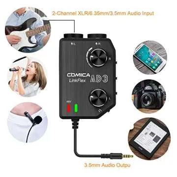 COMICA LINKFLEX.AD3 Microphone Preamp for Cameras & Smartphones