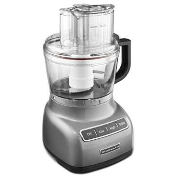 KitchenAid RKFP0922CU Food Processor with ExactSlice System 9-Cup, Contour Silver, (Renewed)