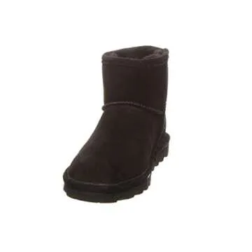 BEARPAW Women's Alyssa Black Size 8 | Women's Ankle Boot | Women's Slip On Boot | Comfortable Winter Boot