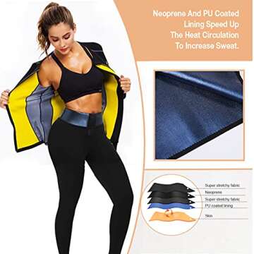 Sauna Shaper Pants for Workout Weight Loss in Black