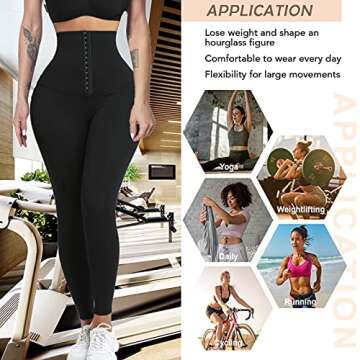 Sauna Shaper Pants for Workout Weight Loss in Black
