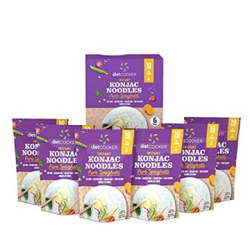 DIET COOKER Konjac Noodles Zero Net Carbs Keto Friendly
