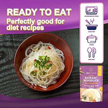 DIET COOKER Konjac Noodles Zero Net Carbs Keto Friendly