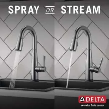 Delta 9913T-AR-DST Essa Pull-Down Prep, Touch2O, Arctic Stainless