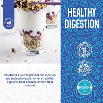 Whole Dried Blueberries, No Sugar Added, Bulk, Dehydrated, Dried Unsweetened Blueberries, All Natural, Non-GMO, 1 Pound. - 16 oz.