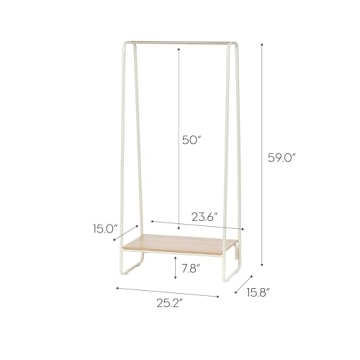 IRIS USA Clothes Rack with Shelf for Small Spaces