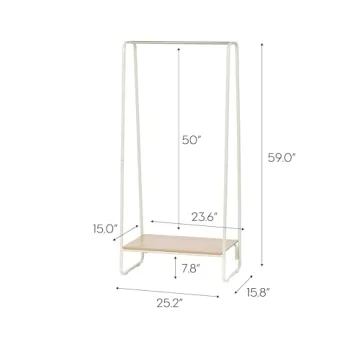 IRIS USA Clothes Rack with Shelf for Small Spaces