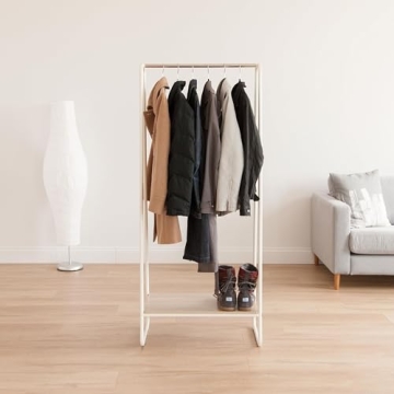 IRIS USA Clothes Rack with Shelf for Small Spaces