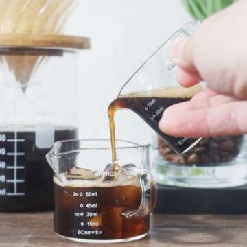 Double Spouts Espresso Pitcher with Handle - 2 Pack