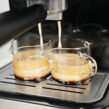 Double Spouts Espresso Pitcher with Handle - 2 Pack