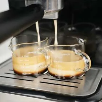 Double Spouts Espresso Pitcher with Handle - 2 Pack