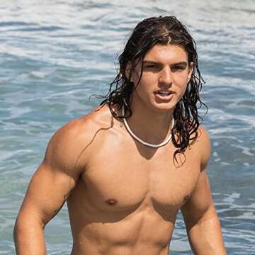 FROG SAC 18" White Puka Shell Necklace, Beaded Seashell Necklaces for Women and Men with Small Round Clam Chip Beads, Hawaiian Summer Beach Surfer Pooka VSCO Jewelry Chokers