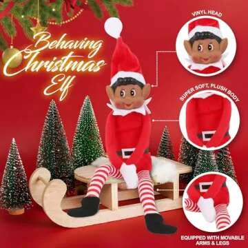 Christmas Elf Behaving Badly Plush Toy for Holiday Fun
