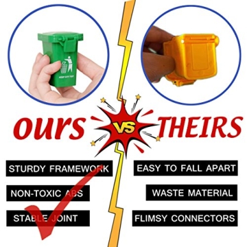 Nunkitoy Mini Trash Can Toy Set for Kids' Play