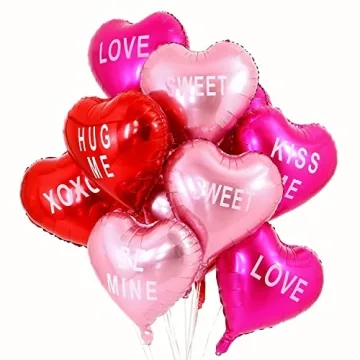Heart Balloons - 12 PCS Foil Decorations for Every Occasion