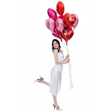 Heart Balloons - 12 PCS Foil Decorations for Every Occasion