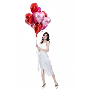Heart Balloons - 12 PCS Foil Decorations for Every Occasion
