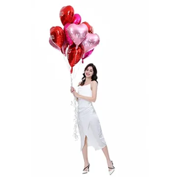 Heart Balloons - 12 PCS Foil Decorations for Every Occasion